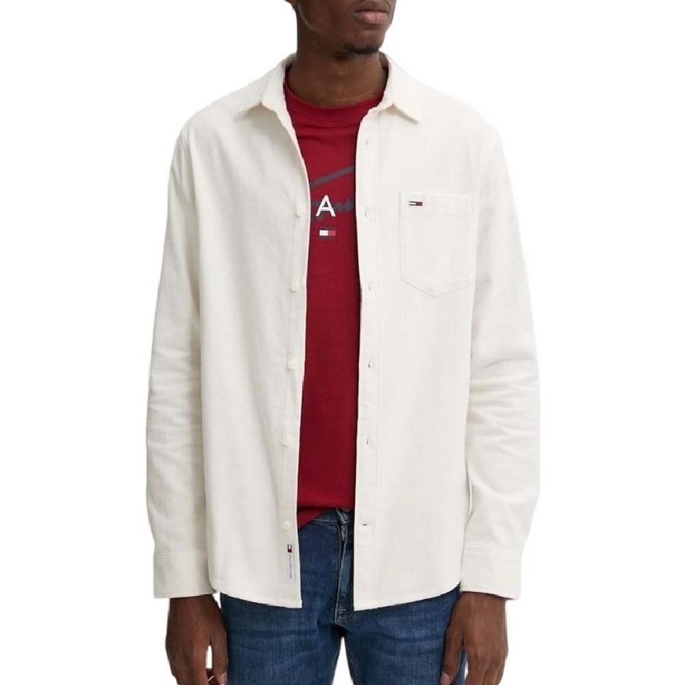 Chemise Ecru Homme Tommy Hilfiger Regular Flannel pas cher