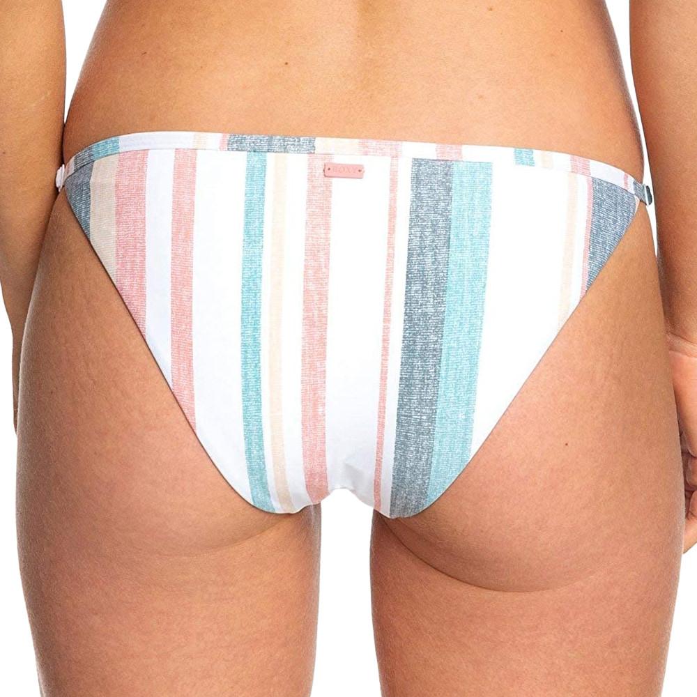 Bas de Bikini Blanc à rayures Femme Roxy Printed Beach Classics vue 2