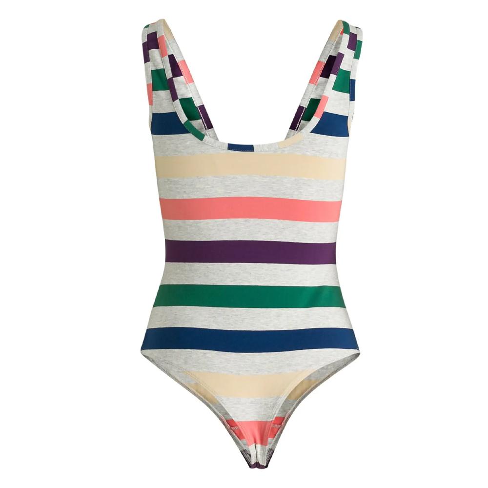 Body Gris Femme Guess Guess Logo Striped vue 2