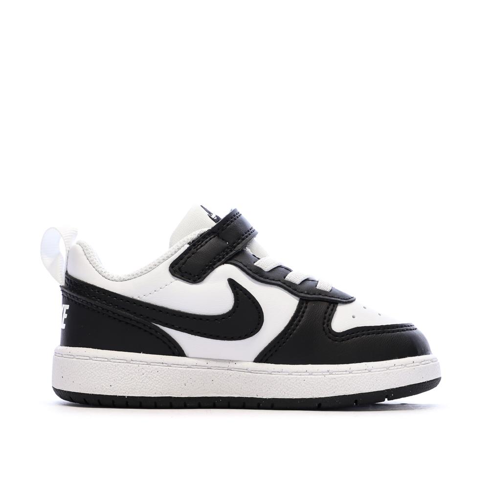Baskets Noir/Blanc Enfant Nike Court Borough Low Recraf vue 2