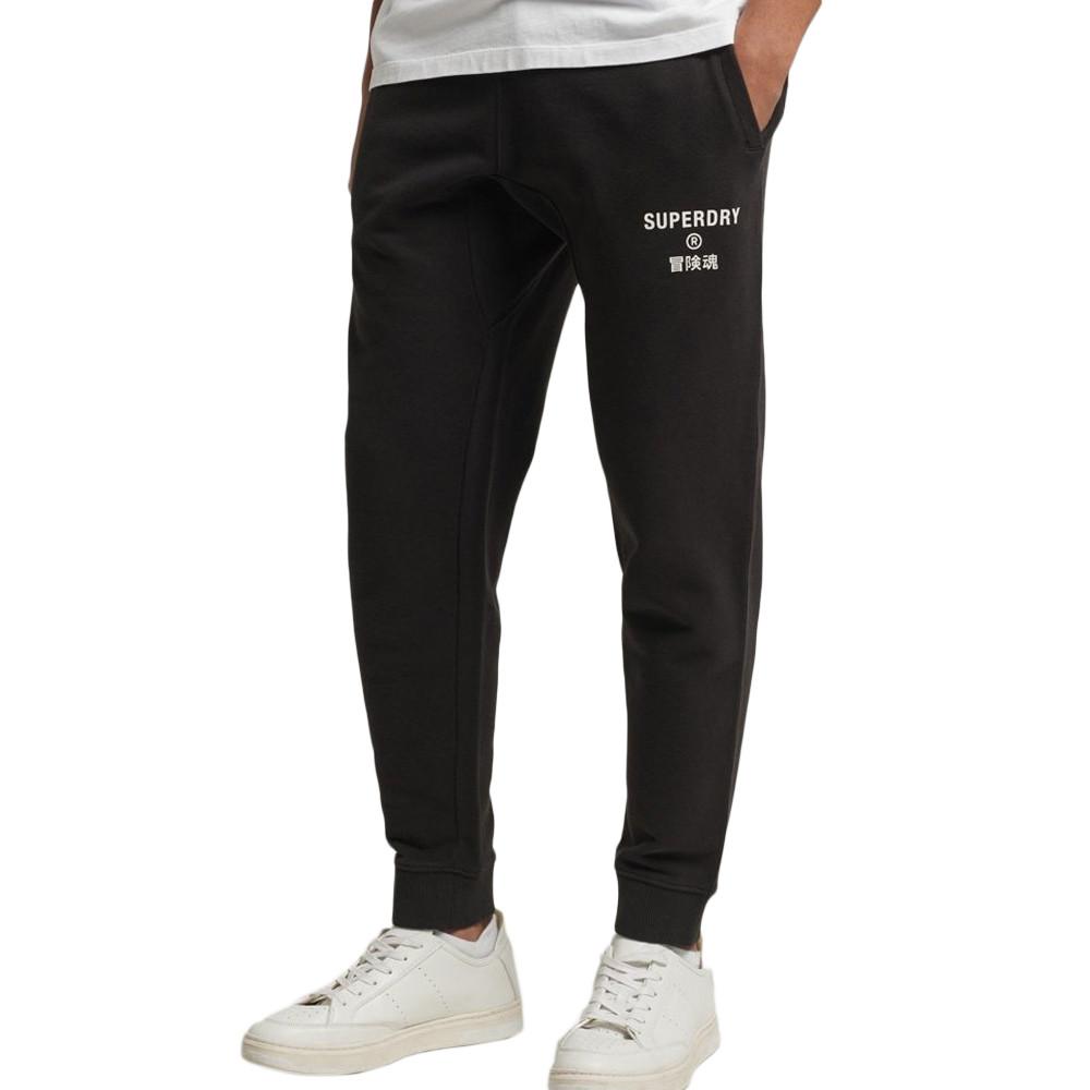 Tuta Jogger Uomo Superdry Code Core Sport - Pantalone Della Tuta In Felpa, Dark Moss O Eclipse Navy