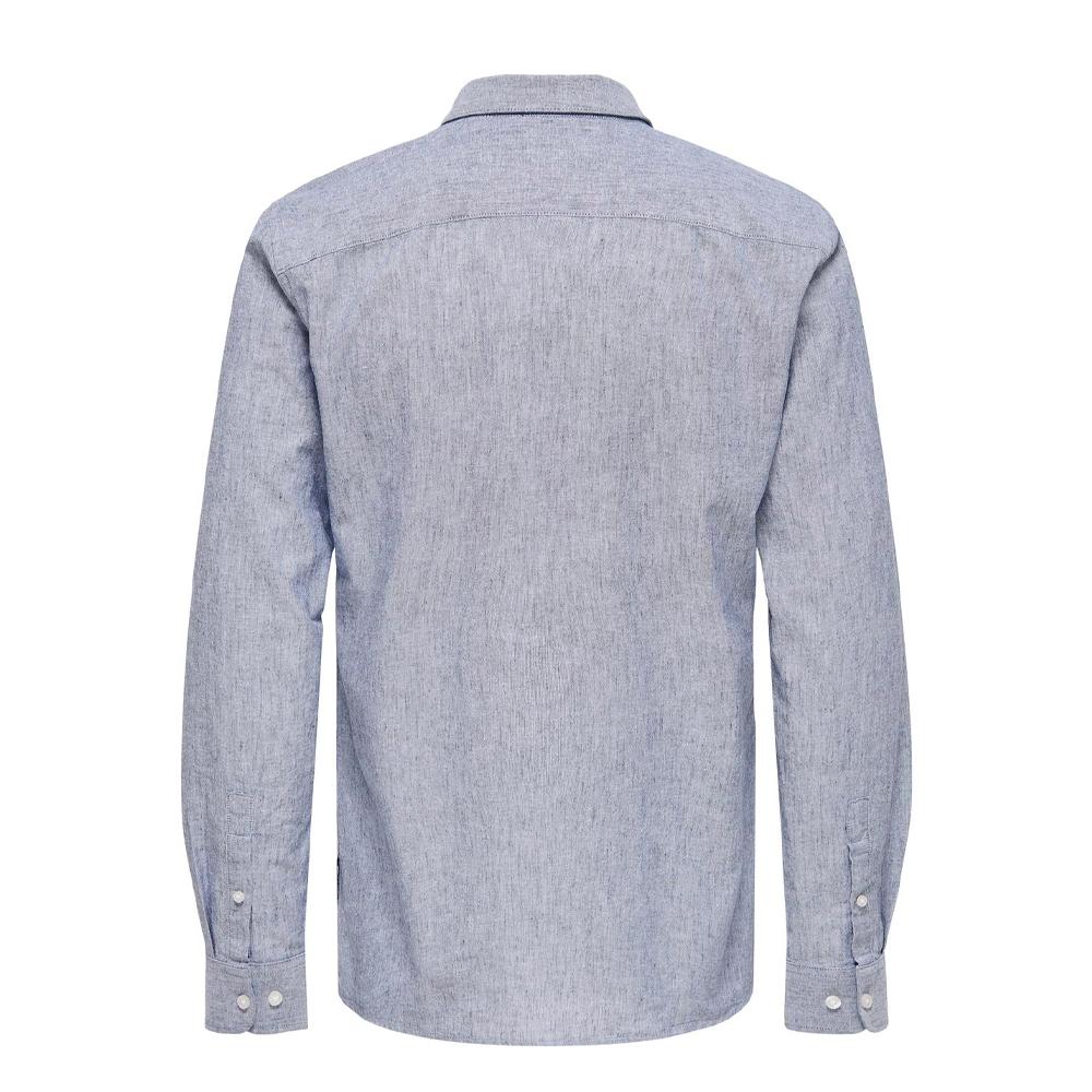 Chemise Marine Homme Only & Sons Solid Linen vue 2