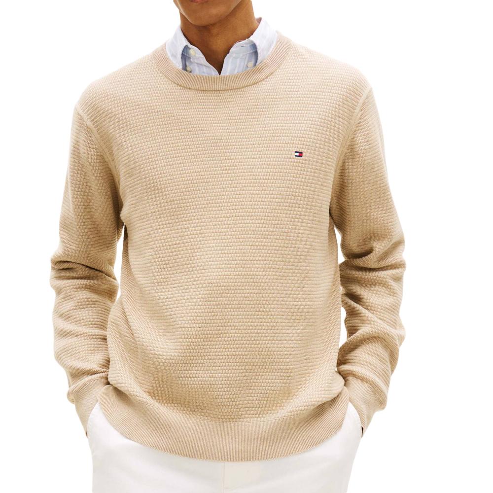 Pull Taupe Homme Tommy Hilfiger Seasonal pas cher