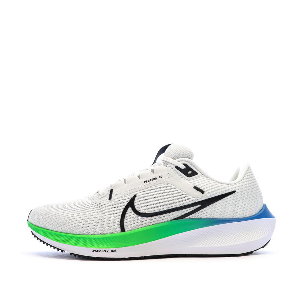 Chaussures de Running Blanc/Vert Homme Nike Air Zoom Pegasus 40 pas cher