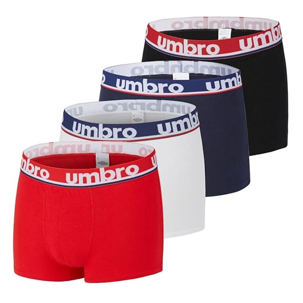 X4 Boxers Noir/Rouge/Bleu Homme Umbro CLASS1 pas cher