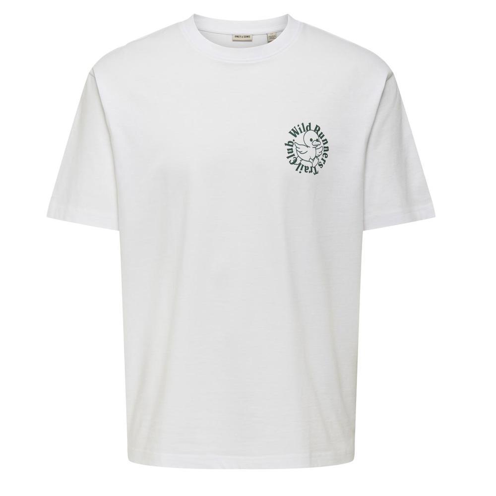 T-Shirt Blanc Homme Only & Sons Fred pas cher