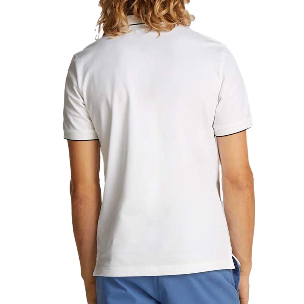 Polo Blanc Homme Calvin Klein Jeans Pique Tippin vue 2
