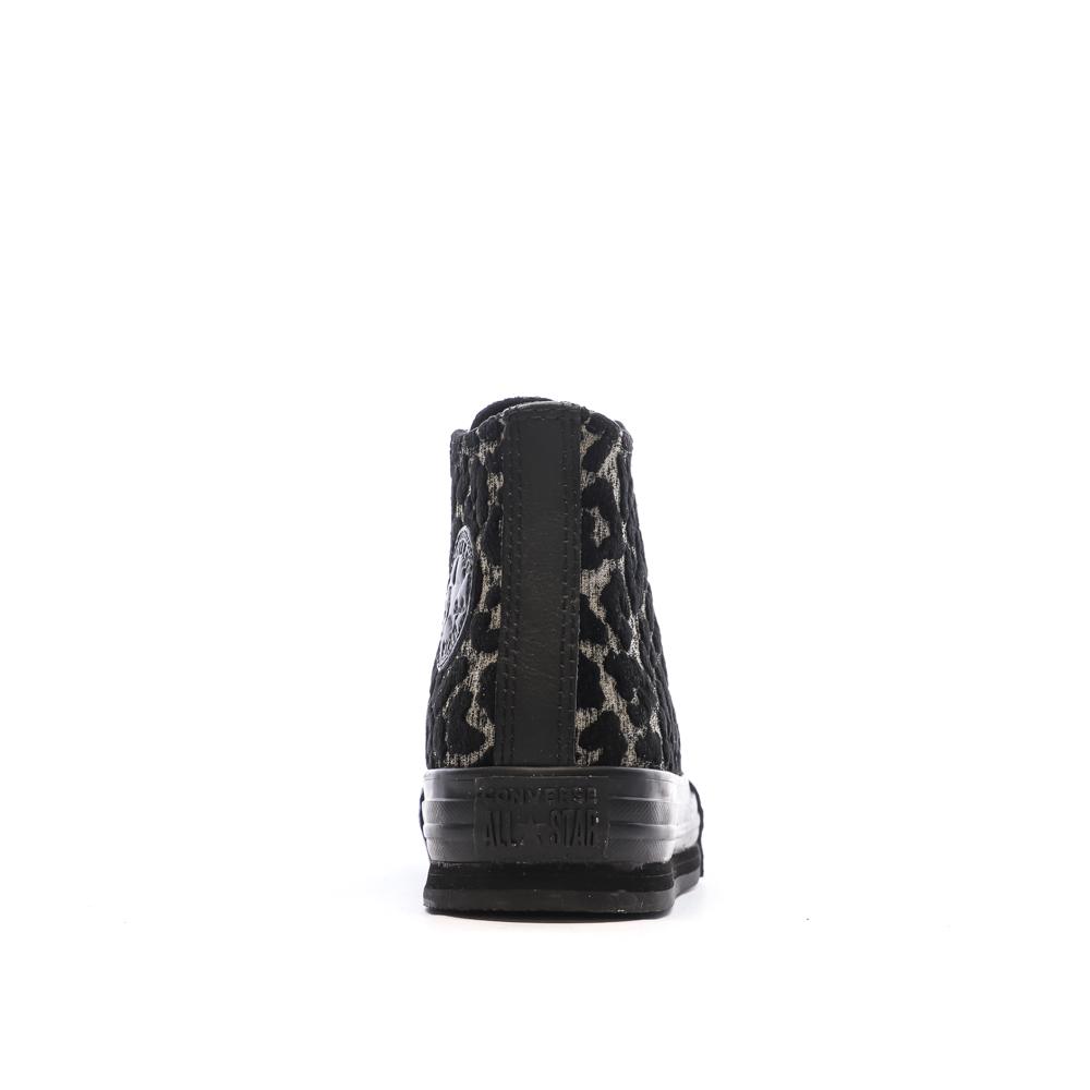 Baskets Noires à Motifs Fille Converse Chuck Taylor All Star Eva Lift vue 3