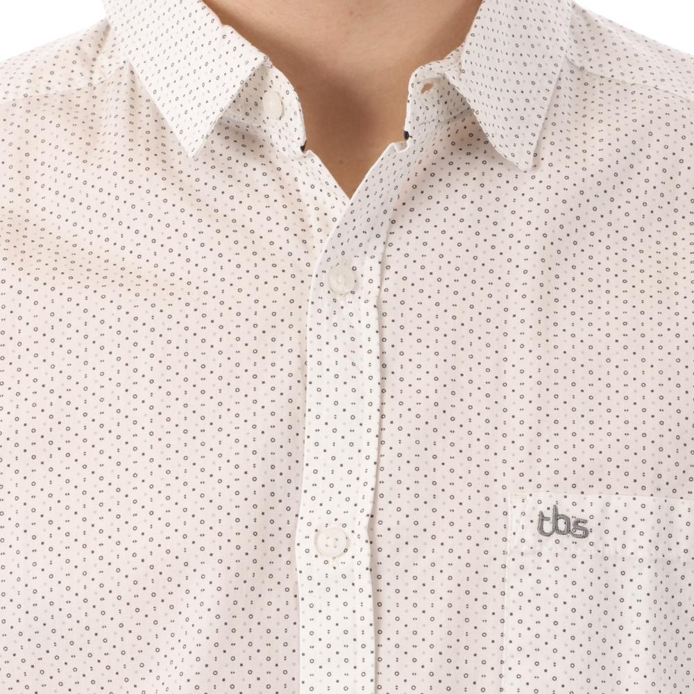 Chemisette Manches Courtes Blanche Homme TBS vue 3