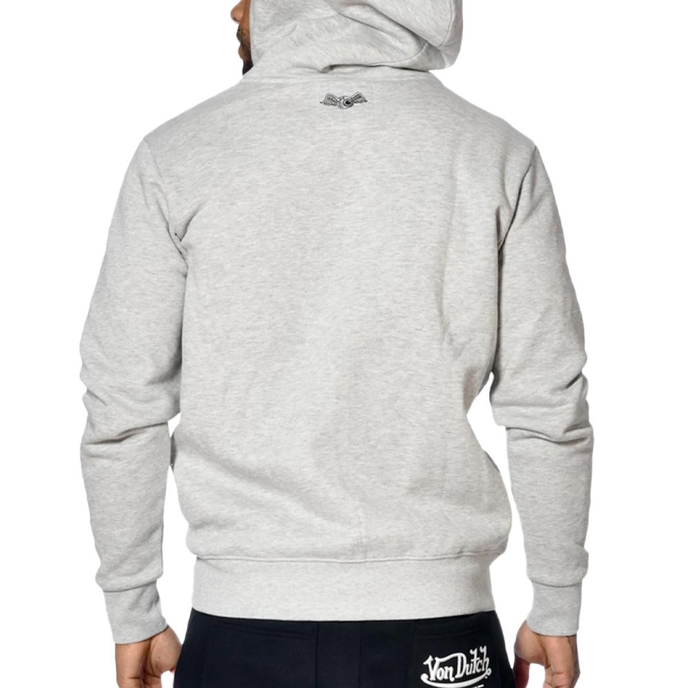 Sweat Zippé Gris Homme Von Dutch SLIGN vue 2
