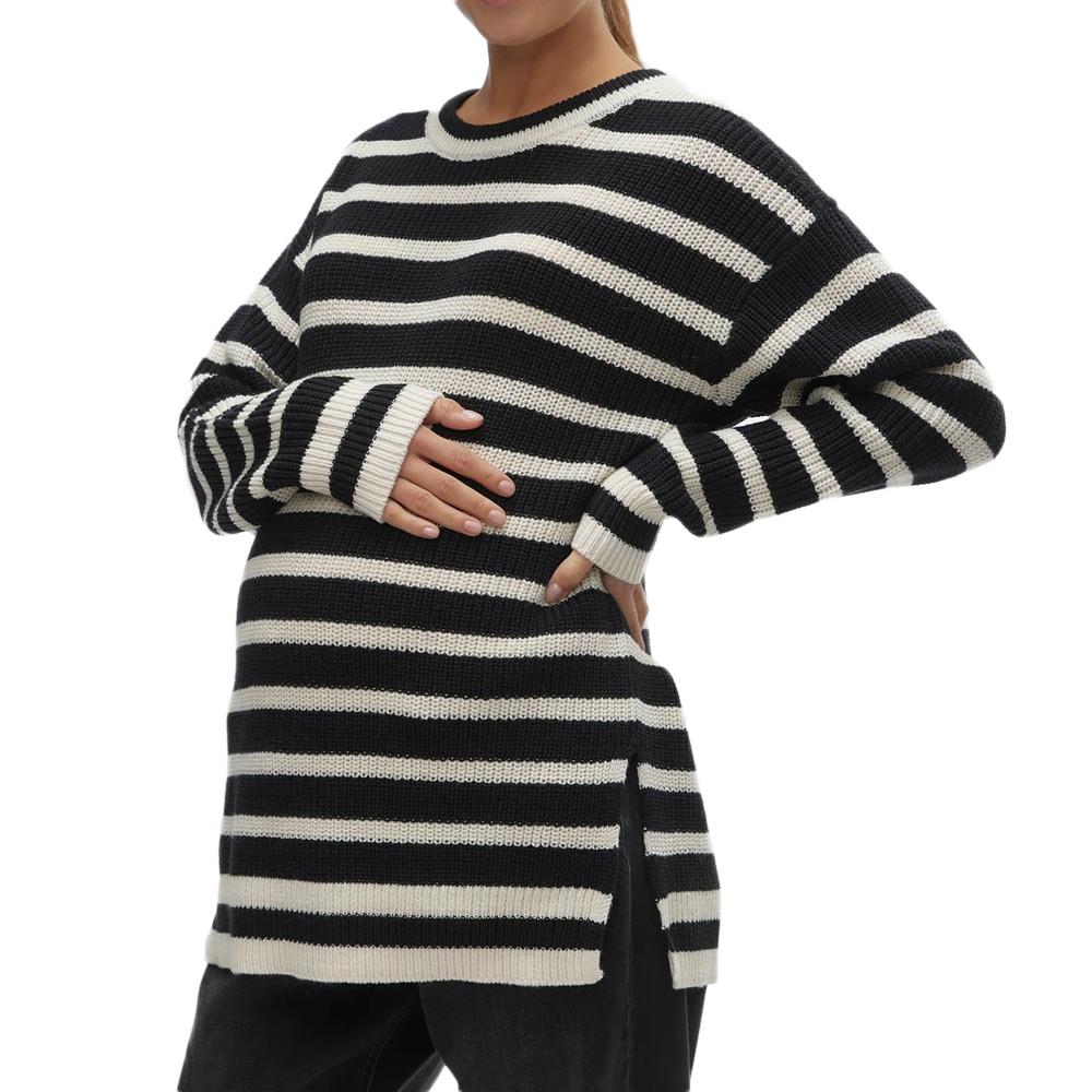 Pull Noir/Blanc Femme Vero Moda Marternity Fabulous pas cher