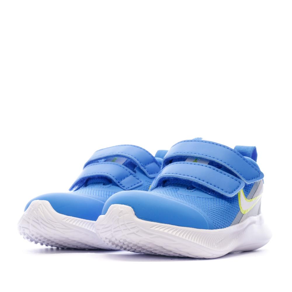 Baskets Bleu/Jaune Bébé Garçon Nike Star Runner 3 Tdv vue 6