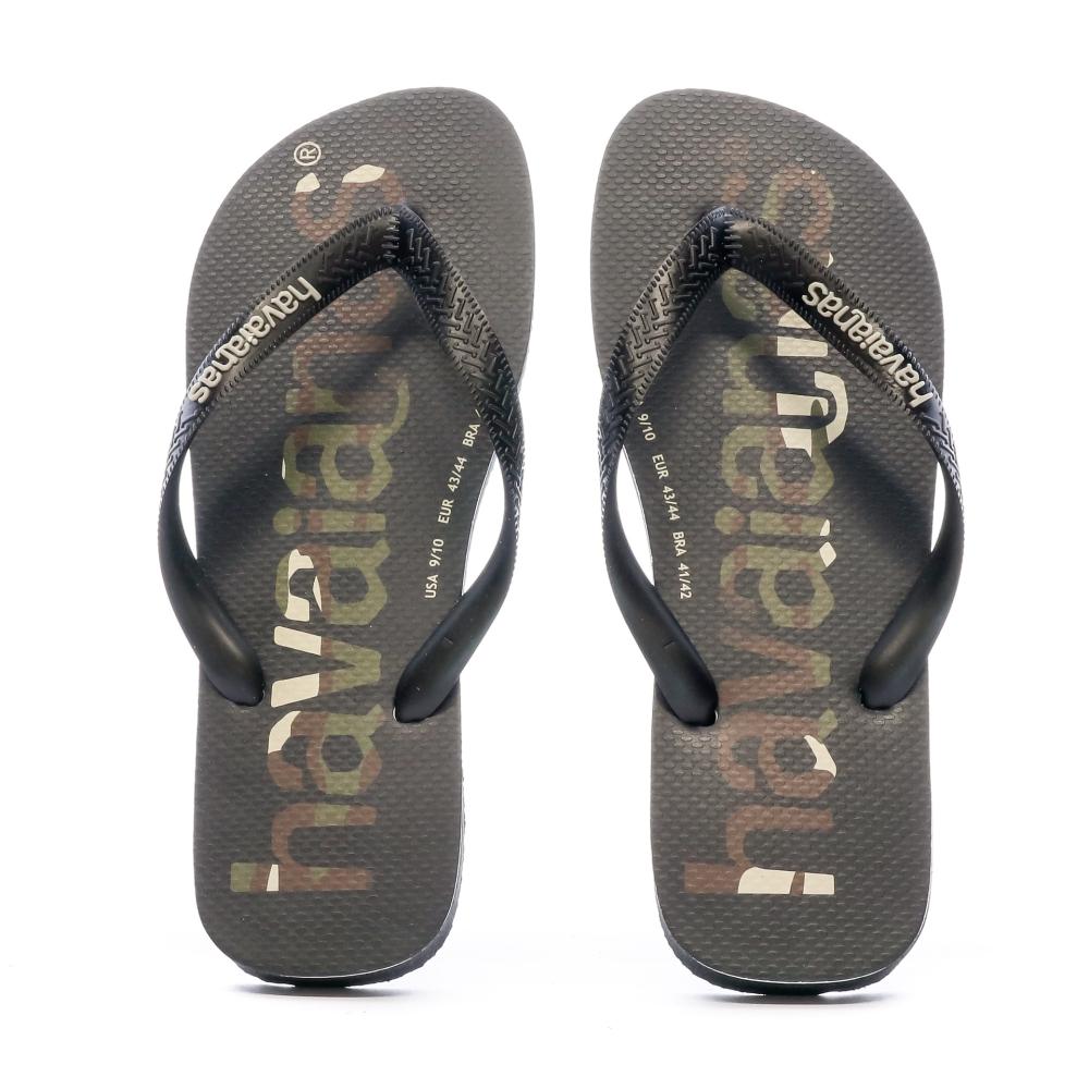 Tongs Noir Homme Havaianas Logo Mania vue 3