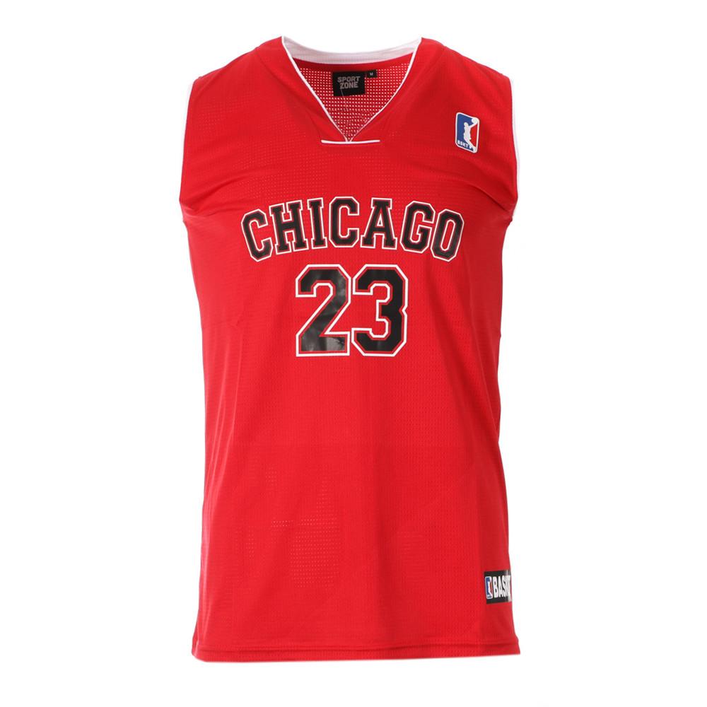 Chicago 23 Maillot de basket Rouge Homme Sport Zone pas cher