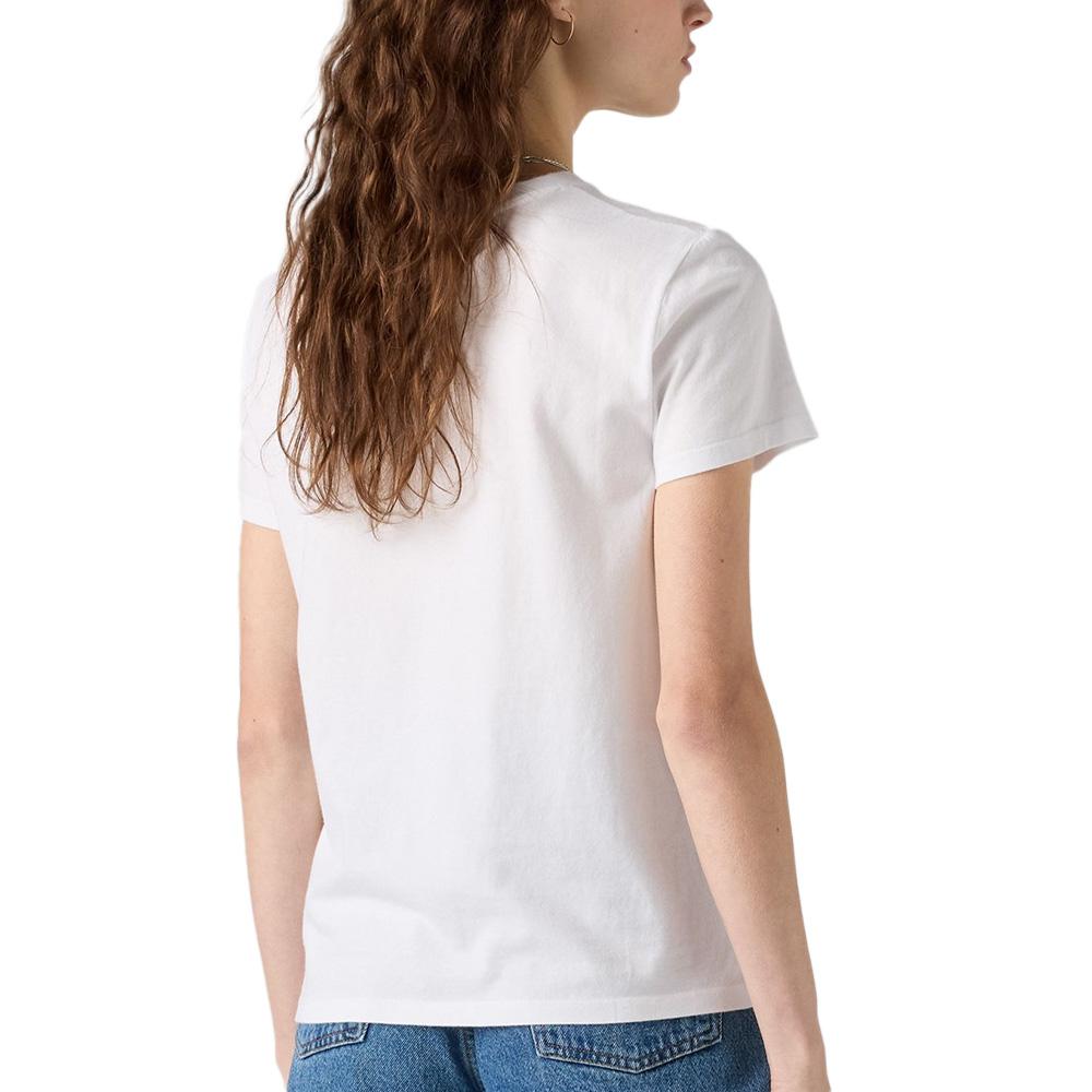 T-Shirt Blanc/Rouge Femme Levi's Perfect Neutrals vue 2