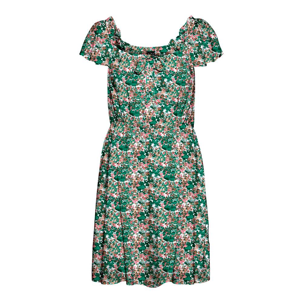 Robe Blanche/Verte à fleurs Femme Vero Moda Easy pas cher