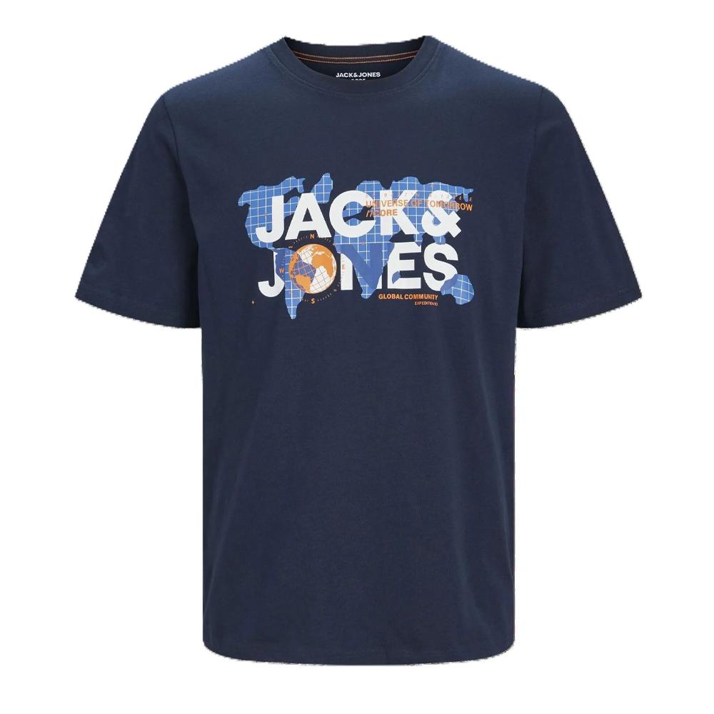 T-shirt Marine Homme Jack & Jones Dust pas cher