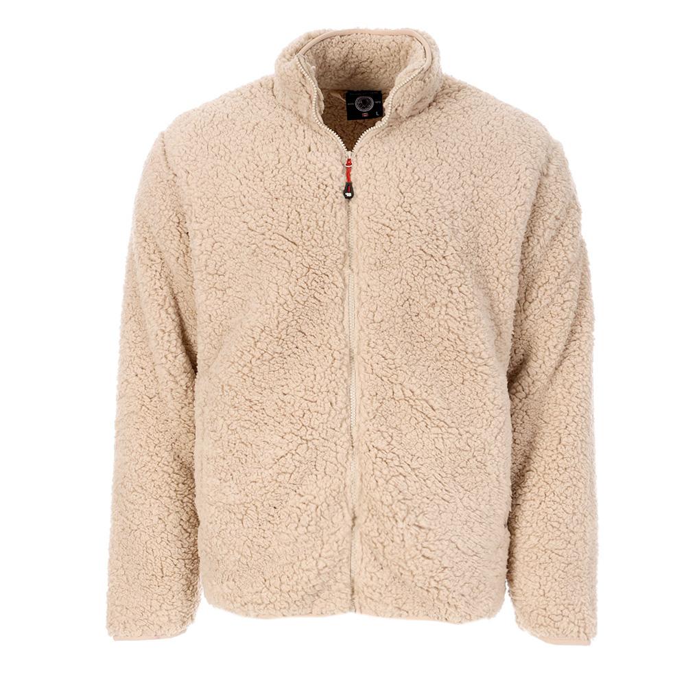 Veste Sherpa Beige Homme Paname Brothers Full Zip pas cher