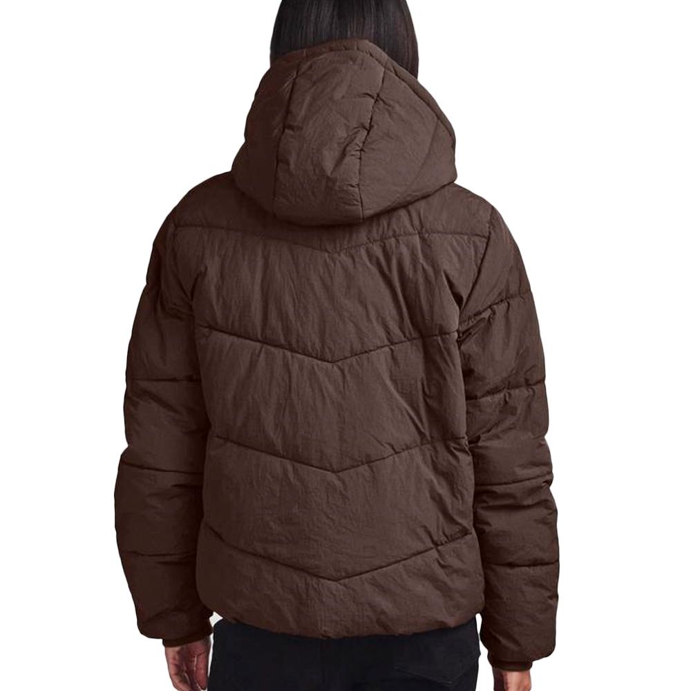 Doudoune Marron Foncé Femme Pieces Jamilla vue 2