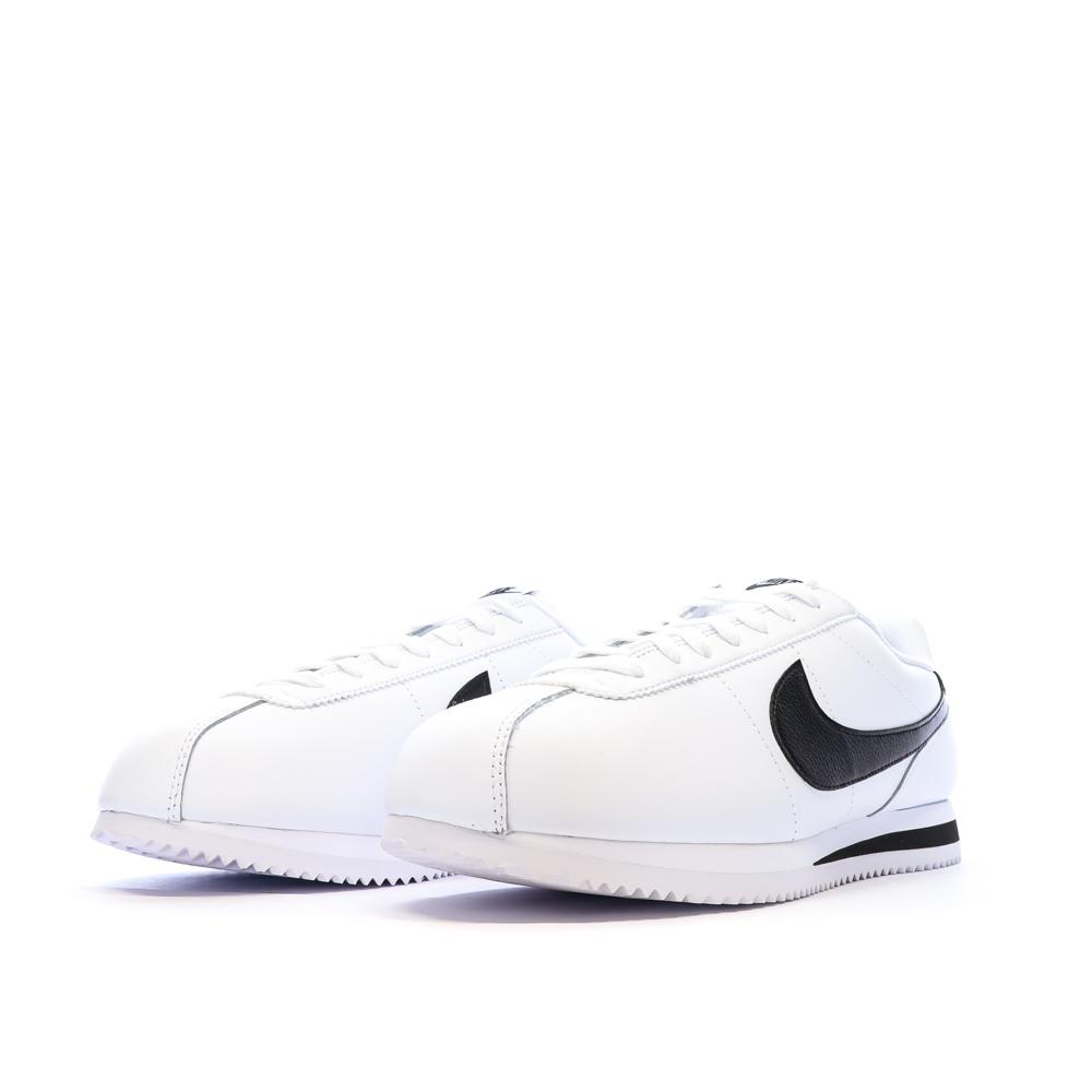 Baskets Blanc/Noir Homme Nike Cortez vue 6