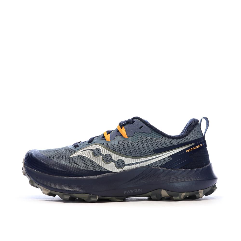 Chaussures de running Grises Homme Saucony Peregrine 14 pas cher
