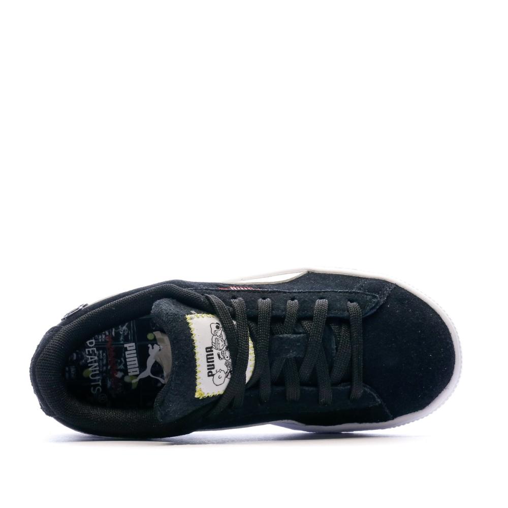 Baskets Noires Enfant Puma Peanuts Suede Classic vue 4
