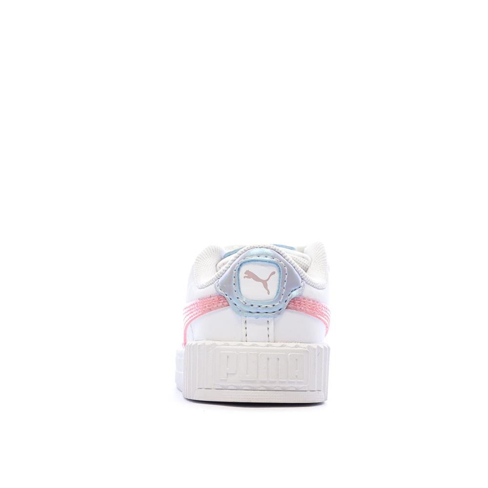 Baskets Blanche Fille Puma Carina 3.0 Blurry Dr vue 5