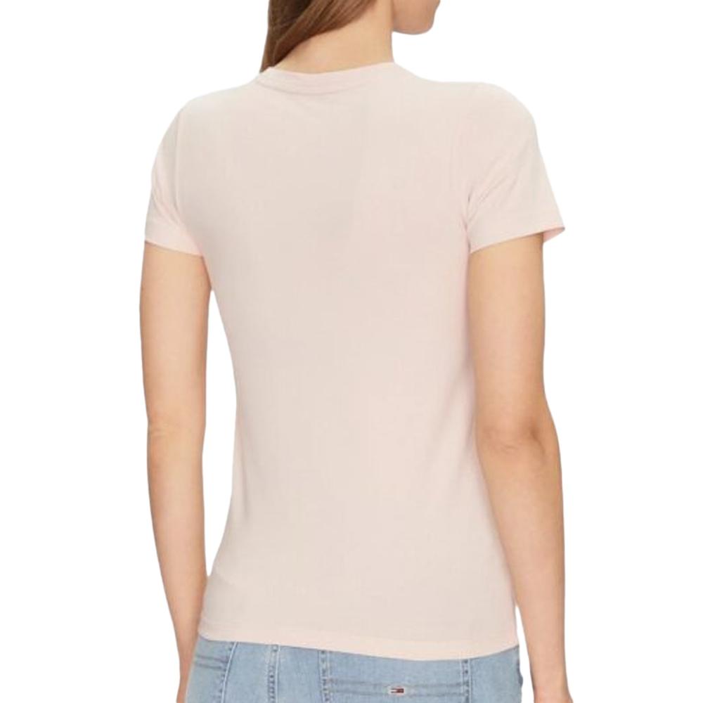 T-shirt Rose Femme Guess N Gj Ss Slim Flower vue 2