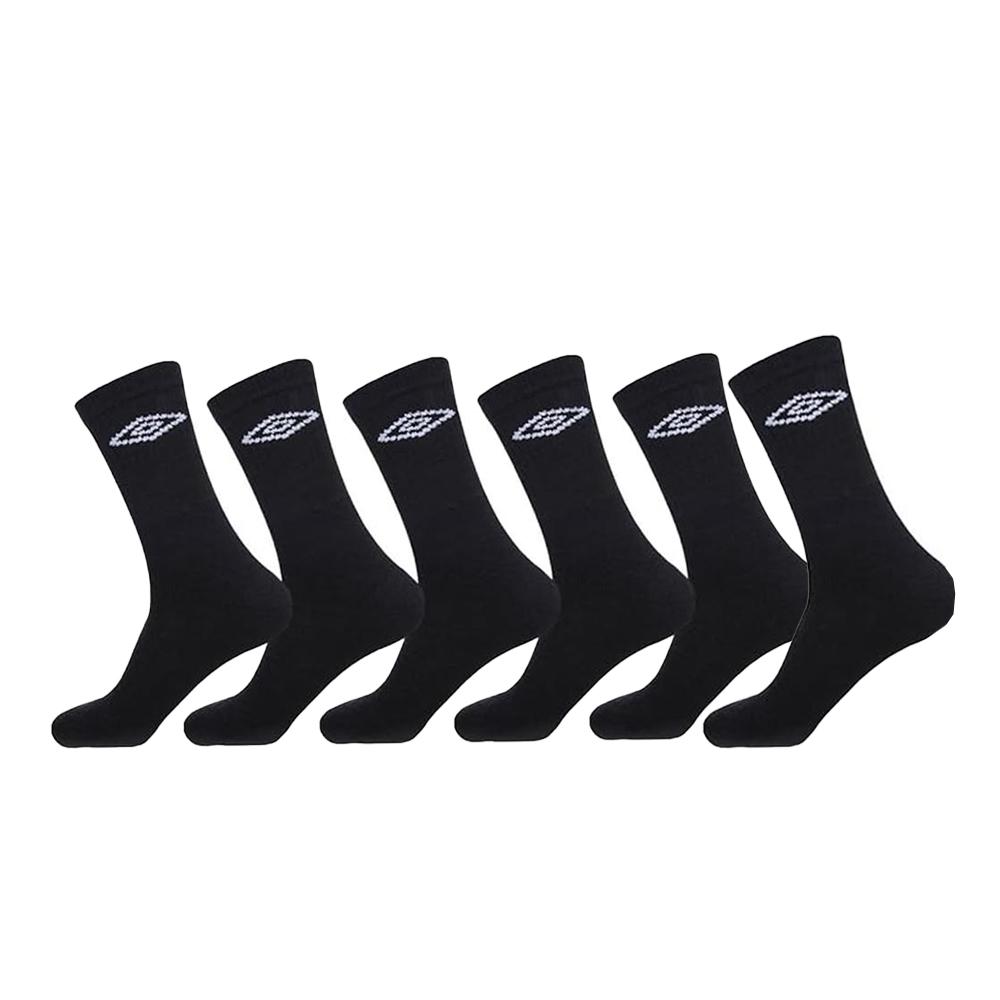 x6 Paires Chaussettes Noir Homme Umbro Tennis pas cher
