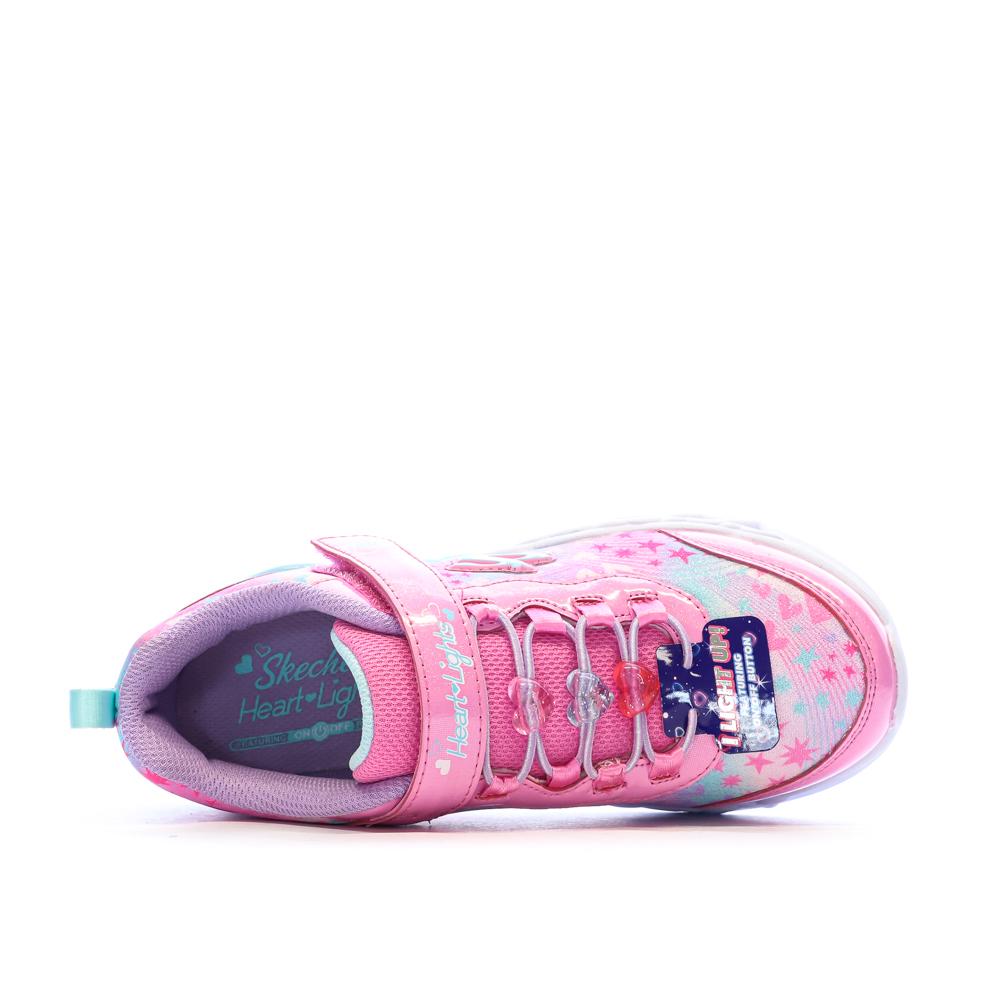 Baskets Roses/Mauves Fille Skechers Infinite Heart vue 4