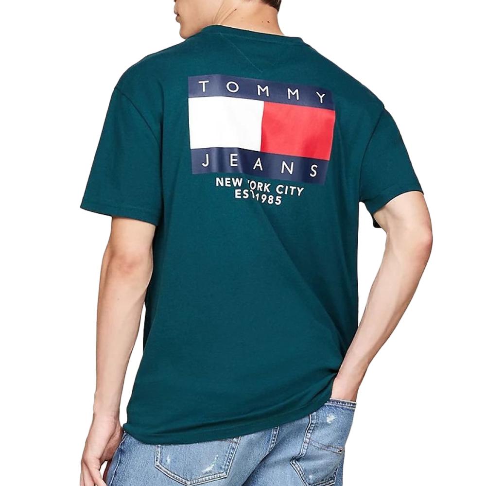 T-shirt Bleu Homme Tommy Hilfiger Sig vue 2