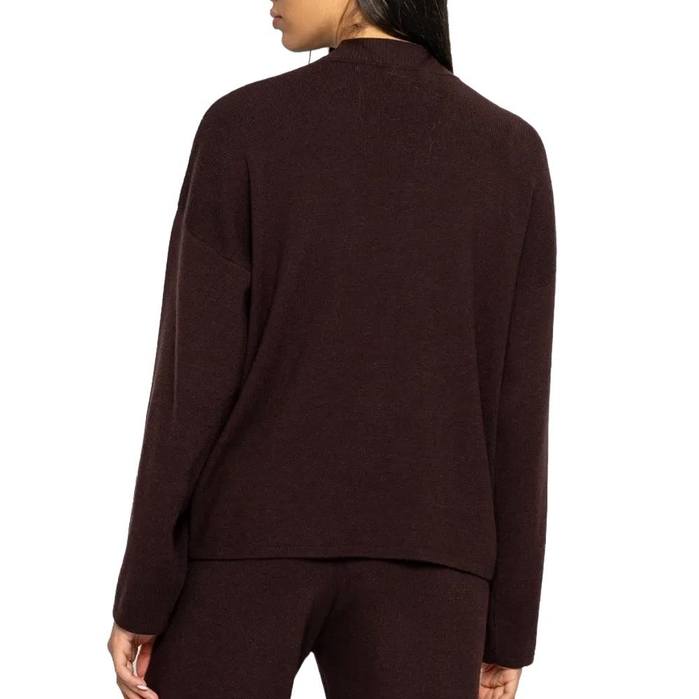 Sweat Marron Foncé Femme Soul Studio Knitwear vue 2