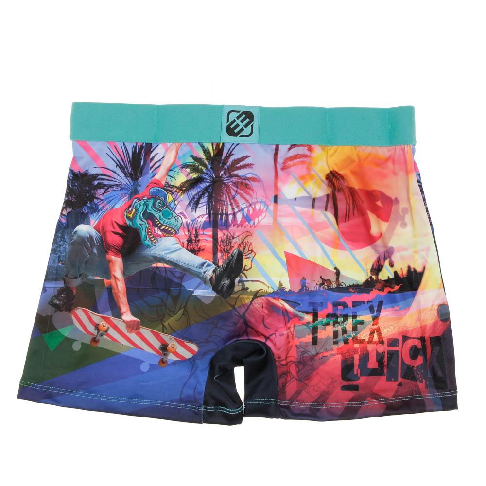 Boxer Noir/Turquoise à Imprimés Homme Freegun Rex vue 2