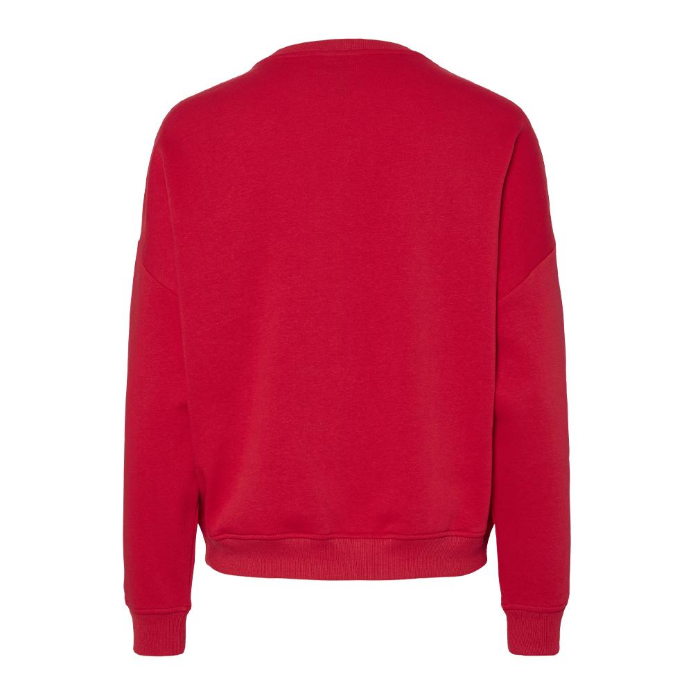 Sweat Rouge Femme Pieces Sasie vue 2