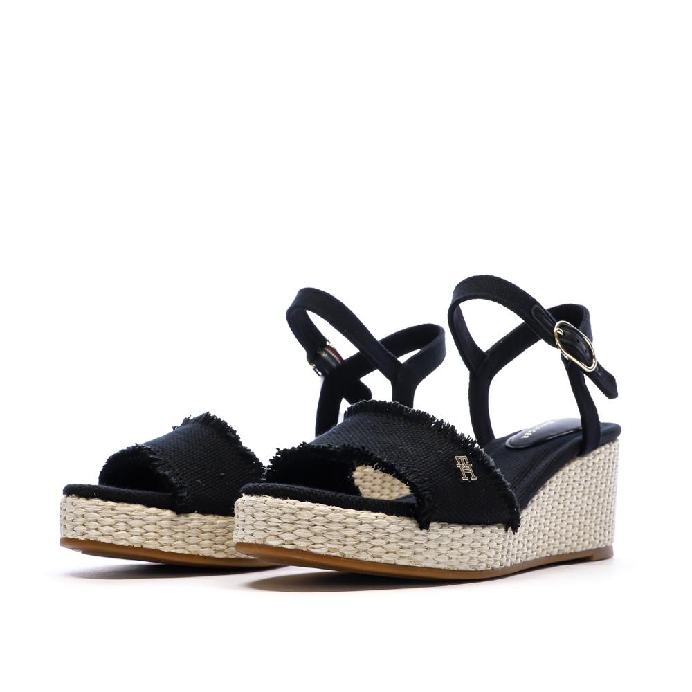 Tommy Hilfiger Women’s Black Heeled Sandals – Wedgeee Photo of the Espace des Marques %store% store - view of %key%