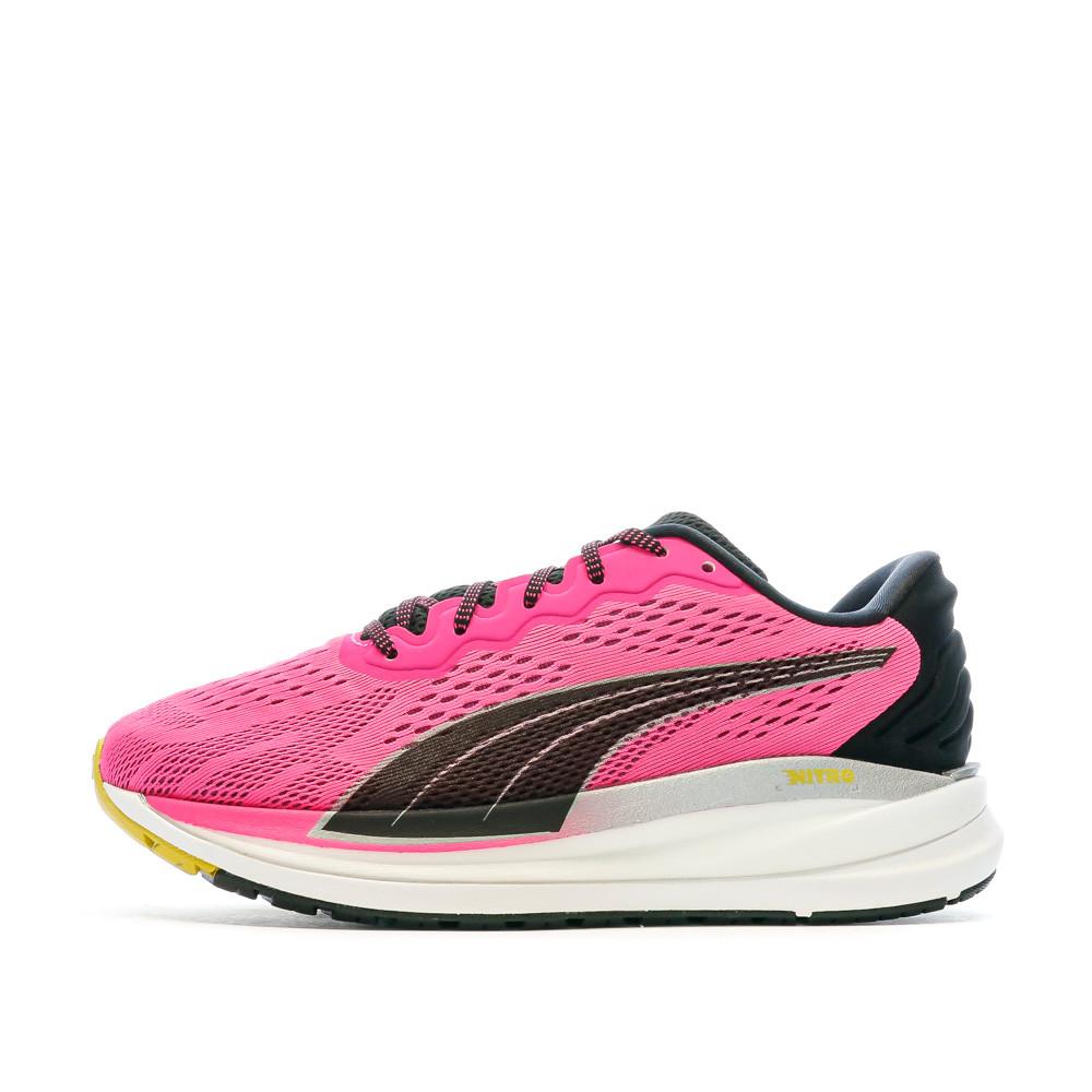 Chaussures de Running Noir/Rose Femme Puma Magnify Nitro pas cher