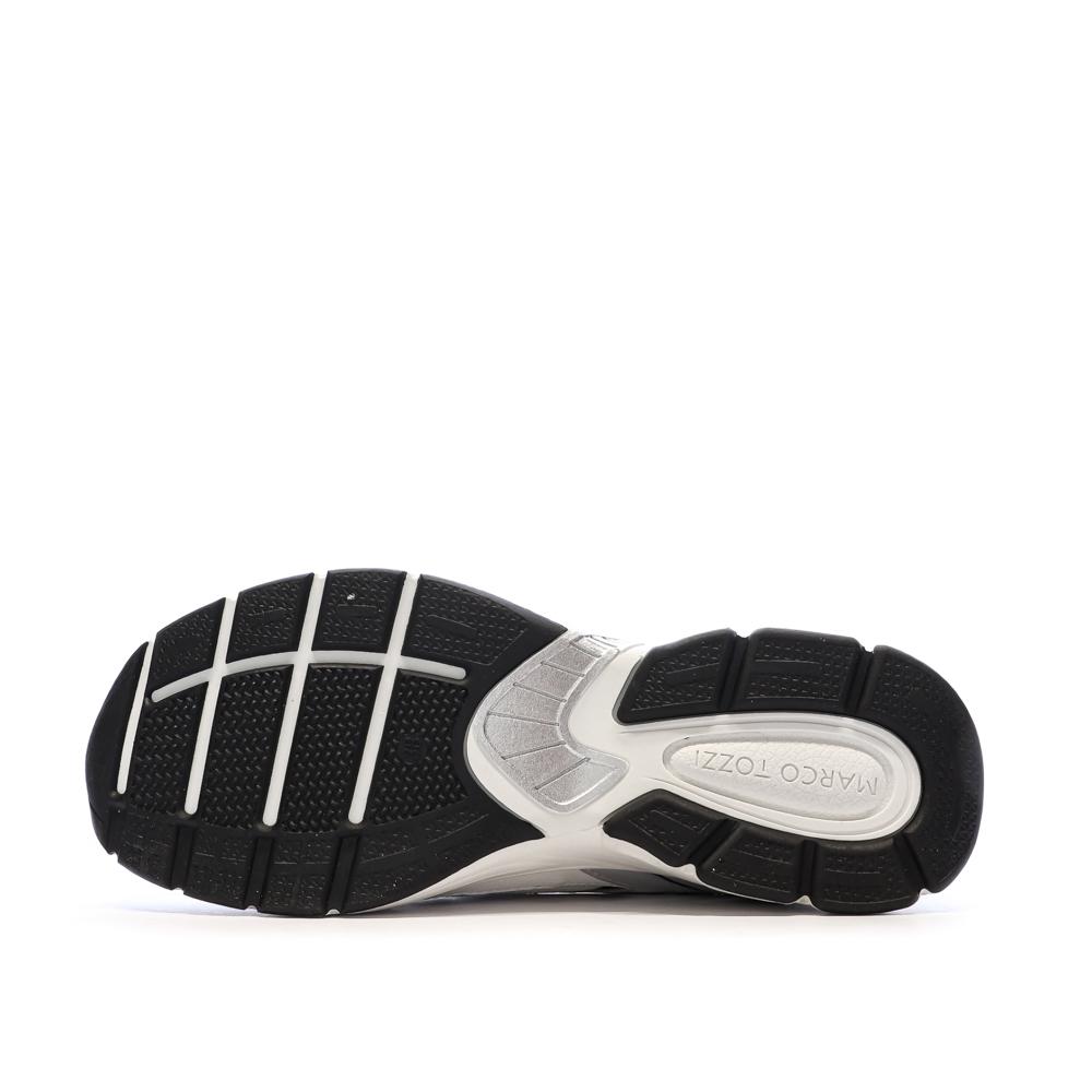 Baskets Blanches/Grises/Noires Femme Marco Tozzi Comb vue 5