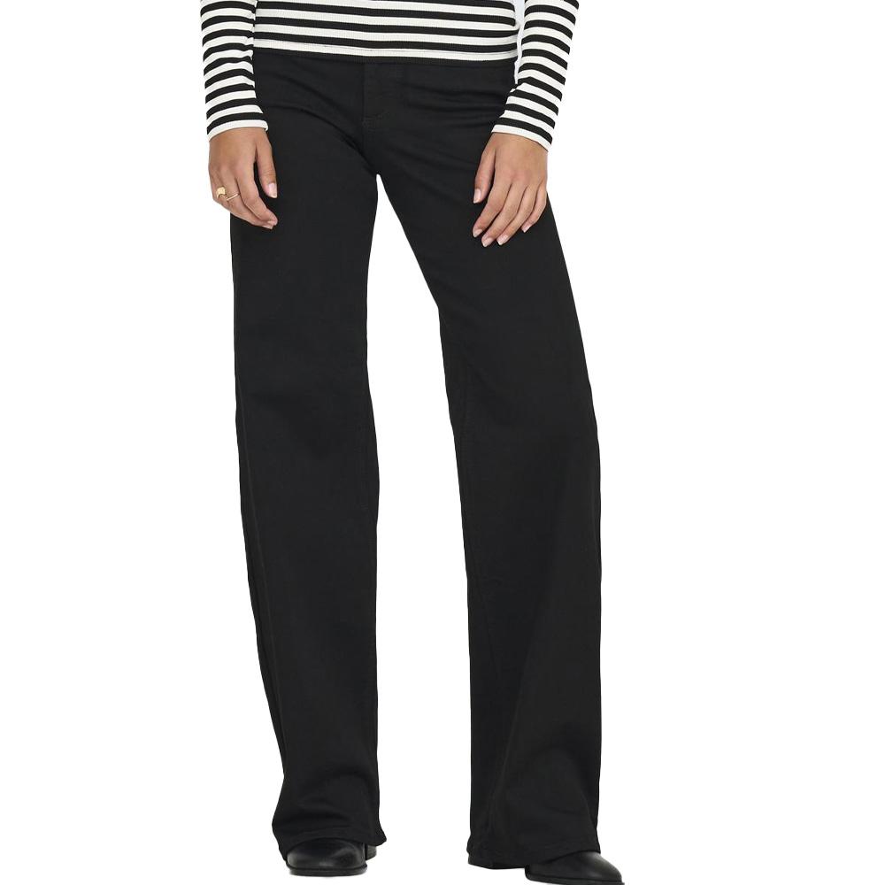 Jean Loose Noir Femme Only Madison pas cher