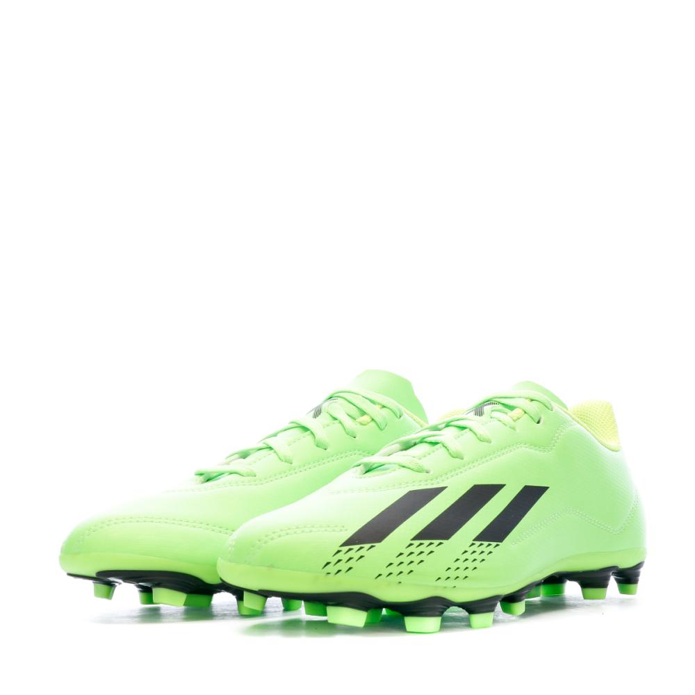 Chaussures de Foot Vertes Junior Adidas X Speedportal.4 FxG vue 6
