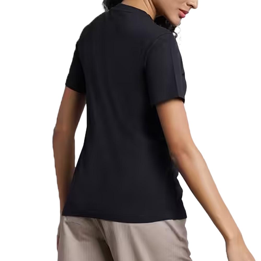 Camiseta negra de mujer Converse Florals ver 2