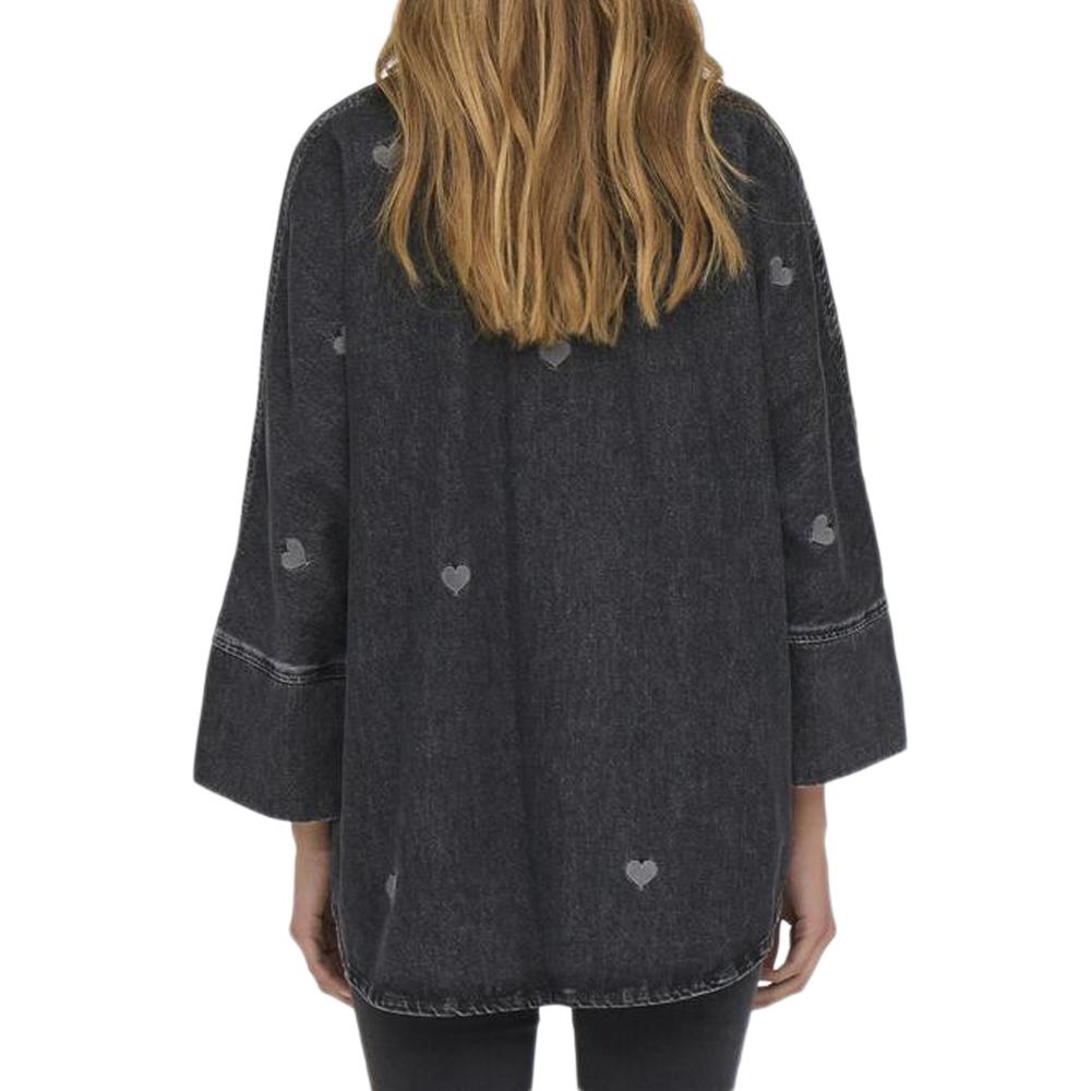 Chemise en Jean Noir Femme Only Grace 3/4 vue 2