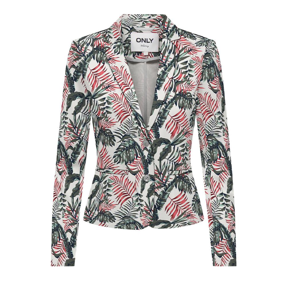 Blazer Écru/Kaki/Rouge Femme Only Tadia pas cher
