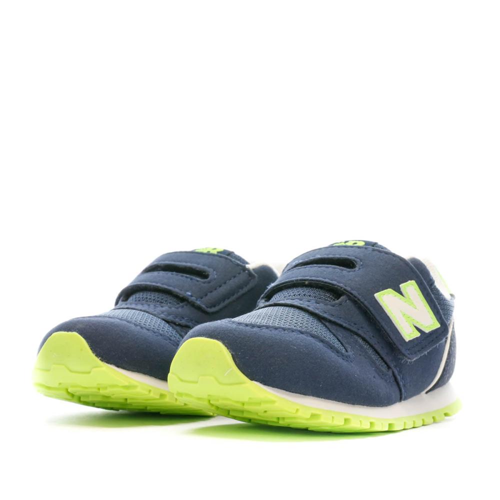 Baskets Marines/Vertes Garçon New Balance 373 vue 6