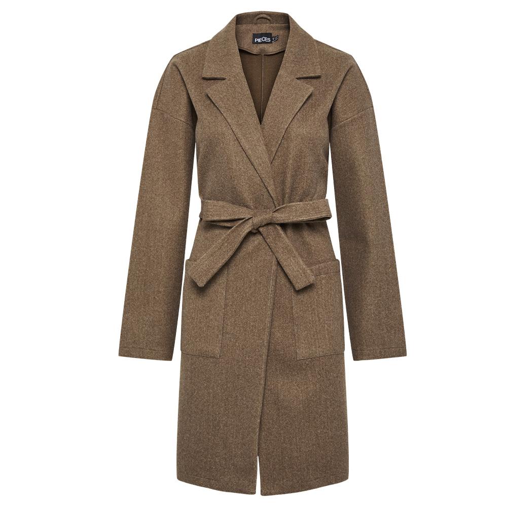 Manteau Marron Femme Pieces Jolene pas cher
