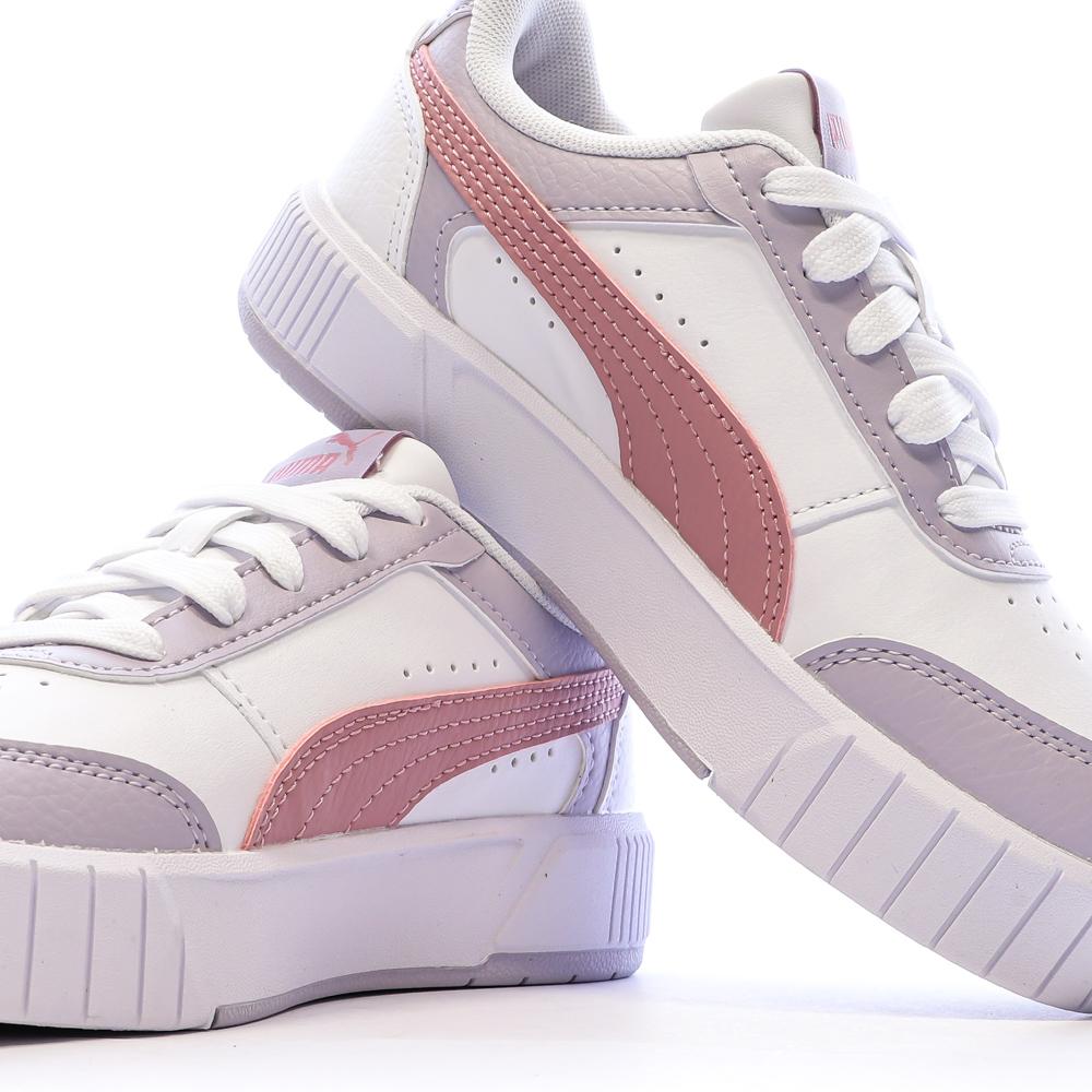 Basket Blanches/Mauves Fille Puma Carina Mia vue 7