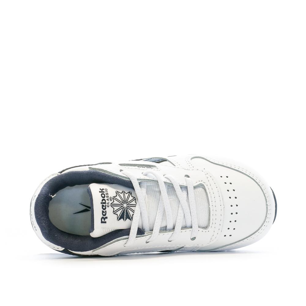 Baskets Blanches/Bleu Garçon Reebok Classic Leather 100069853 vue 4