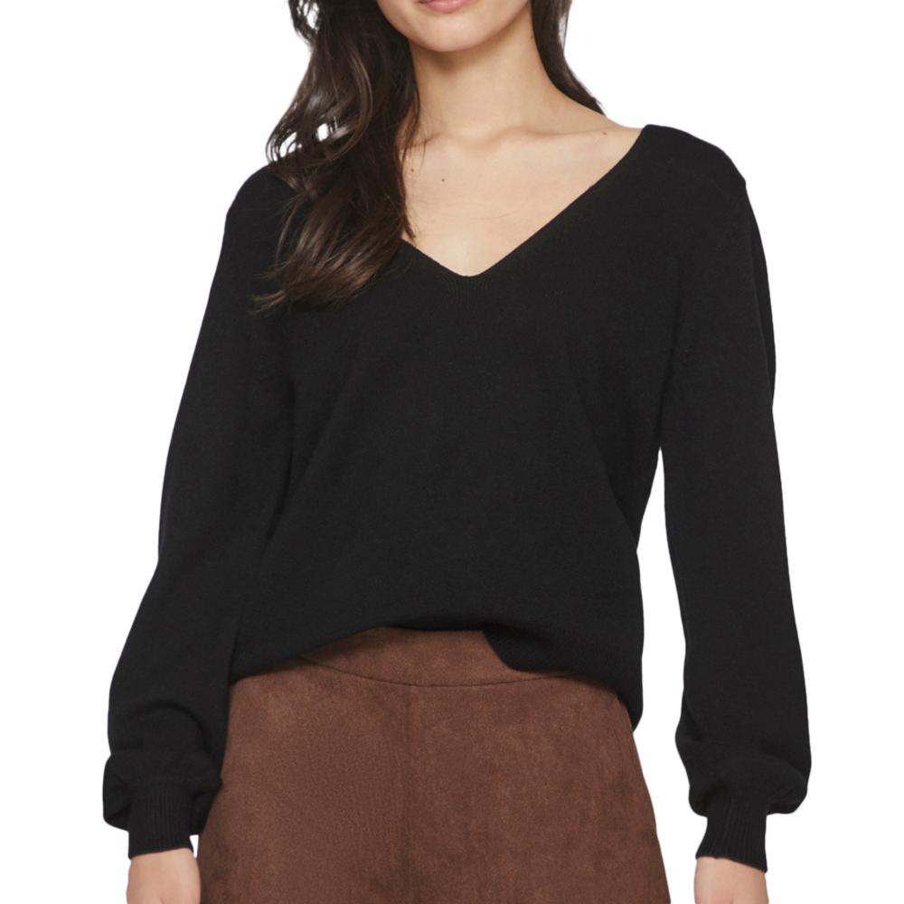 Pull Noir Femme Vila Viril Rev pas cher