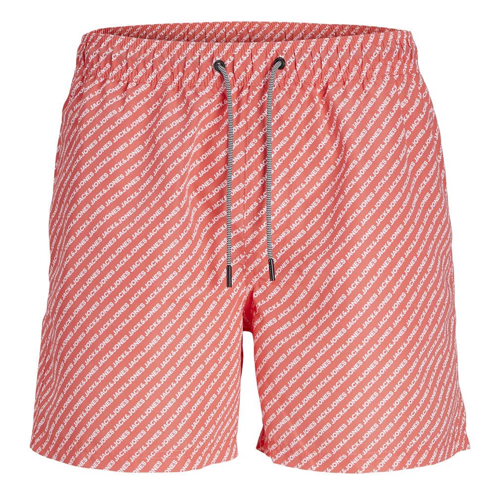 Short de Bain Rouge/Blanc Garçon Jack & Jones Fiji pas cher