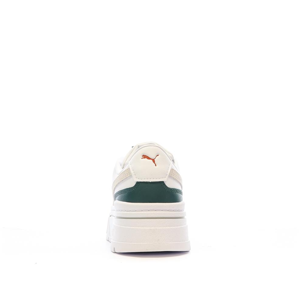 Baskets Blanches/Vert Femme Puma Mayze Stack vue 3