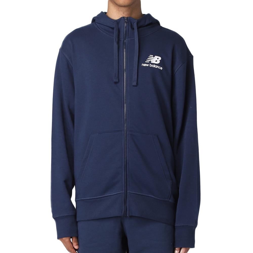 Sweat Zippé Marine Homme New Balance Essentials Stacked pas cher
